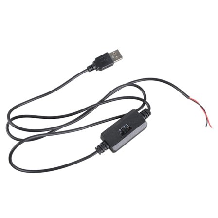 3-Hastighets Justerbar USB til 2-Pin Bare Ledning Viftekontrollerkabel Med Bryter