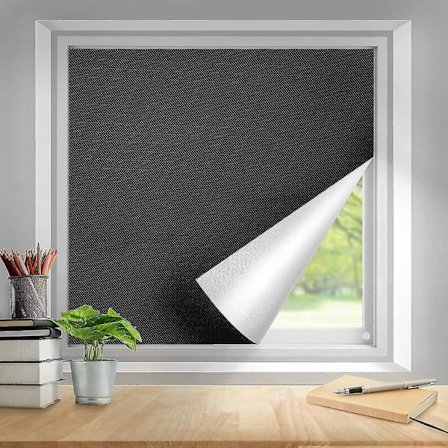 Window Blackout Fabric, Blackout Curtains, Skylight Blackout Sunshade, Blackout Blind Without Drilling XL-145 x 300 cm