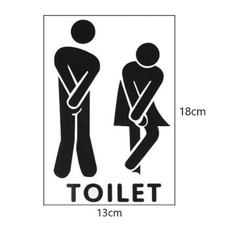 Hauskat WC-kylttiseinätarrat Kylpyhuoneen sisustukseen DIY