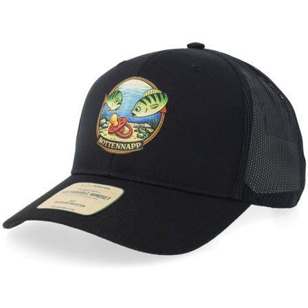 Iconic - Svart trucker Keps - Botten Napp Bryce Black Trucker @ Hatstore
