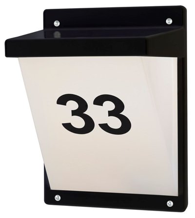 Airam Vino Veggarmatur Husnummer, svart Svart, Belysning