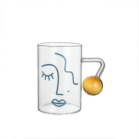 Trykte Gennemsigtige Varmebestandige Glas Kopper til Kaffe, Te og Drikkevarer