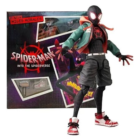 Myyntipakkauksessa; Miles Morales SHF Anime Spider-Man Miles Morales Gwen PVC Toimintahahmo Mallilelu Keräilijöille Spider-Woman Figuriini