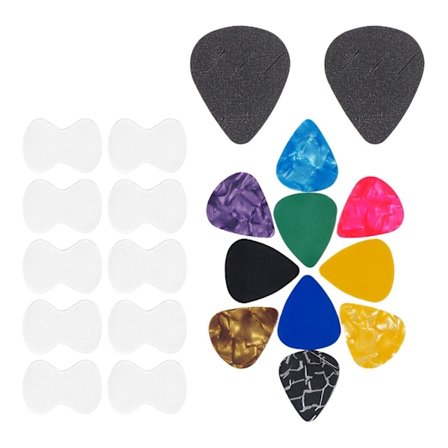 Guitar Pick med sklisikker grep for elektrisk bass akustisk gitar Klar 22 stk