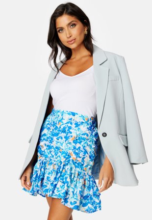 Pieces Shadow Short Skirt Tanager Turquoise A Klær