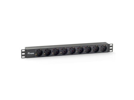 Equip PWR STRIP 9BAY CEE7/4 W/1.8M CBL BLK (19IN) CABL