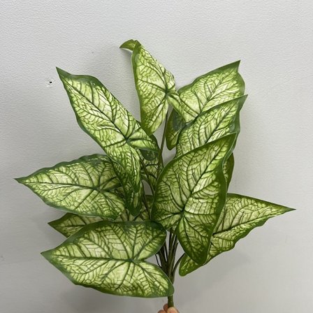 Kunstige planter grønne potter Dekoration Væg tilbehør 12-pak Taro blade Calathea