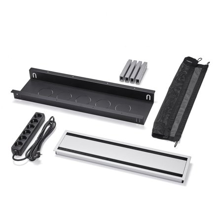 Kabelbokspakke UNIFY til QBUS/AUDREY fast understell 2400 mm, uten tilbehør, stor, sølv