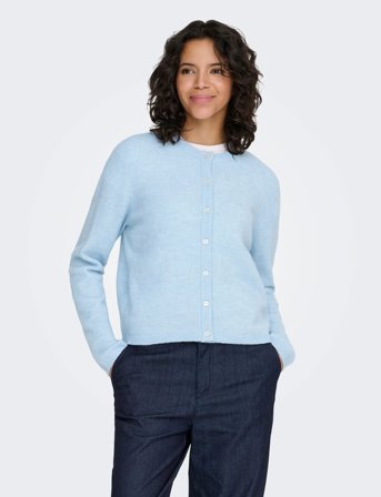 ONLY Onlsimoni L/S O-Neck Cardigan Knt Noos - Blue - L