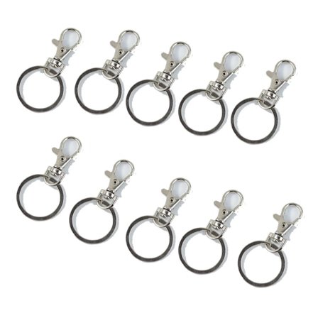 10 kappaleen sarja metalliavainperä koiran ketju 38mm rautakauppa kotelo, laukku, C