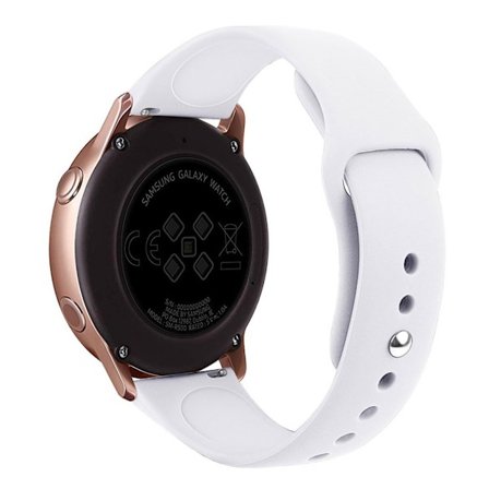 Samsung Galaxy Watch Active (20mm) slitstarkt klockarmband - Vit