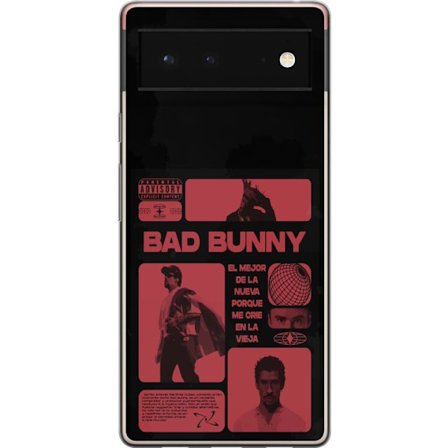 Kompatibel Mobilcover til Google Pixel 6 Bad Bunny NFL-inspireret skjoldlogo med amerikansk fodbold og stjerner