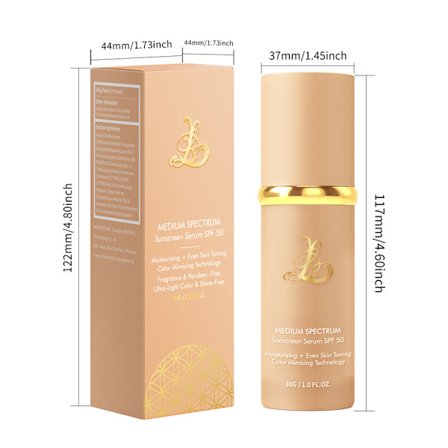 4-i-1 färgskiftande foundation, långvarig, icke-kakande, återfuktande och döljande foundation.