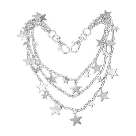 Buksekæder Multi-Layer Stjerne Charm Jeans Kæder Tilbehør Hip Hop Lomme Punk Goth Pung Kæde Bukser Kæde til Kvinder