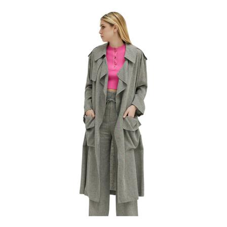 Erika Cavallini - Trenchcoats - Grå - Dam - Storlek: M, Dam, Storlek: M