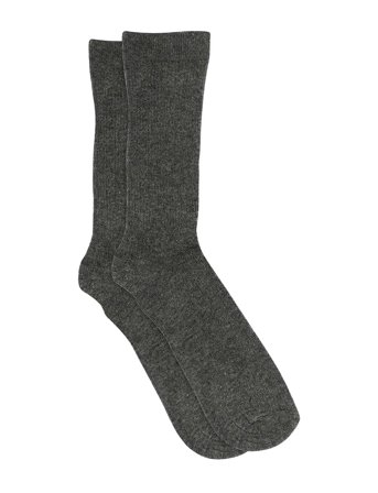 mp Denmark Fine Cotton Rib Socks - Grey - 40/42