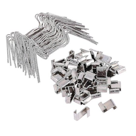 100 stk rustfritt stål drivhus glassrute festeklips