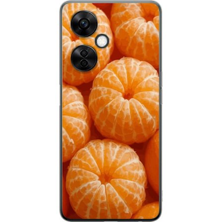 Kompatibel Mobilcover til OnePlus Nord CE3 Nærbillede af saftige mandariner citrusfrugt mønster i varme orange toner friske madfotografering med nat