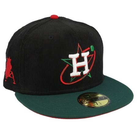 New Era - MLB Svart fitted Keps - Houston Astros Duality 59FIFTY Cord Crown Black/Green Fitted @ Hatstore