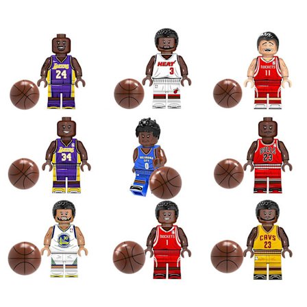 Basketball Star Byggeklodser Minifigurer Samlede Byggeklodser Legetøj 9 stk