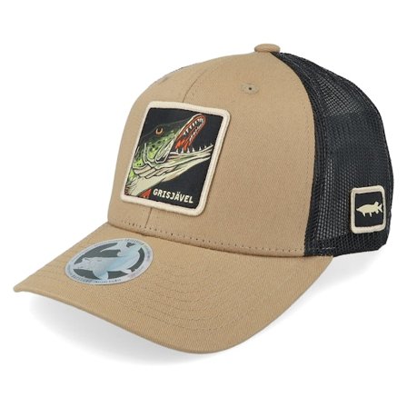 Skillfish - Beige trucker Czapka Z Daszkiem - "Kids Grisjävel Caramel/Black Trucker " @ Hatstore