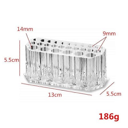 26-hullers akryl makeup børste opbevaringsstativ, gennemsigtig skønhedsbørste opbevaringsboks, makeup børste display opbevaringsboks, blyant neglepen 