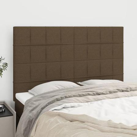 Vidaxl Huvudgavlar 4 St Mörkbrun 72x5x78/88 Cm Tyg Brun