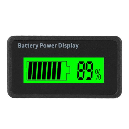 Grønn Bakgrunnsbelyst GY-6H Batteristrømdisplay 12-48V Universell Batterikapasitetsindikator Voltmeter