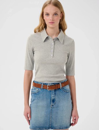 Gestuz Gzdrew Polo Mel Top Noos - Grey - M