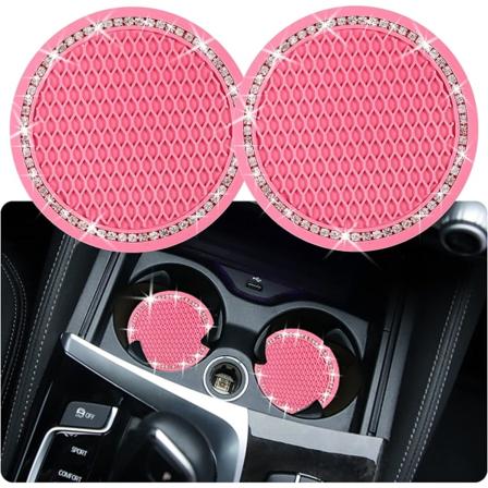 (Rosa) 2-pack glitter-bil-og-dalbaner, 2,75-tommers bil-og-dalbaner, Rhinen