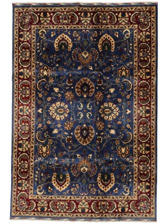 Hand Knotted Kunduz Rug 201X295 Black/Brown