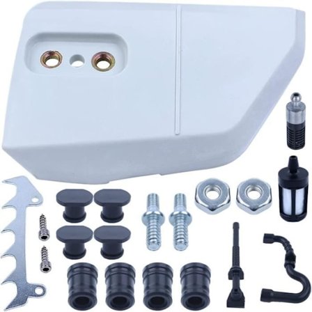 Clutch-tannhjuldeksel Kompatibel med STIHL MS180 MS170 018 017 Motorsag Utstyrsdel med Pigg Piggstang