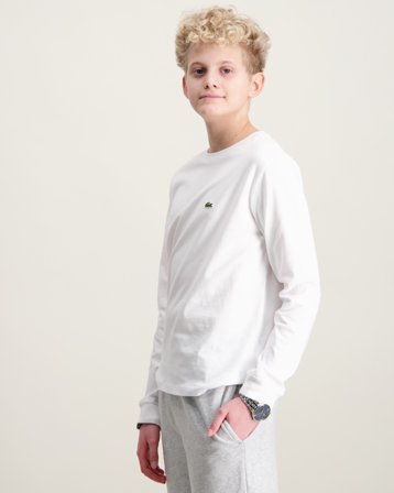 Lacoste LCB ICON CORE L/S TEE Hvit T-skjorter Gutt - Kids Brand Store