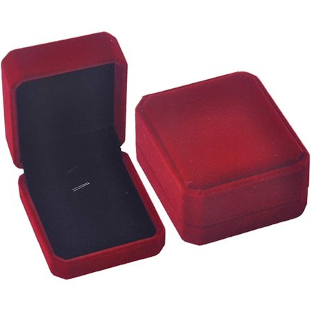 Smykkeskrin, Halskædeskrin i fløjl, Til ringe, øreringe, halskædevedhæng, flokket øreringe gaveæske, halskæde opbevaringsboks, bryllupssmykkeskrin (