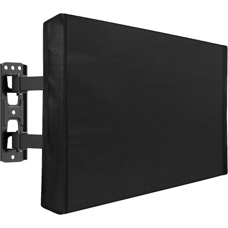 ING Udendørs TV-etui 40-43 tommer, TV-skærmbeskytter, Vandtæt og Vejrbestandigt Cover til Fladskærm (39,5"B x 25"H), 210D Stof, Sort