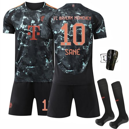2425 Bayern bortaställ orange Sane fotbollströja set+strumpa+skyddsutrustning
