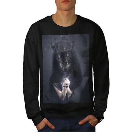 Wolf King Beast Animal Men Blacksweatshirt