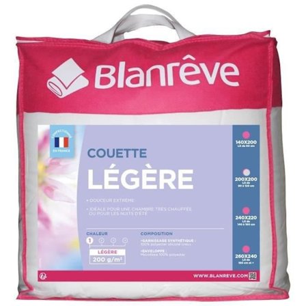 BLANREVE Lätt mikrofiberduvet - 200 x 200 cm - Vit