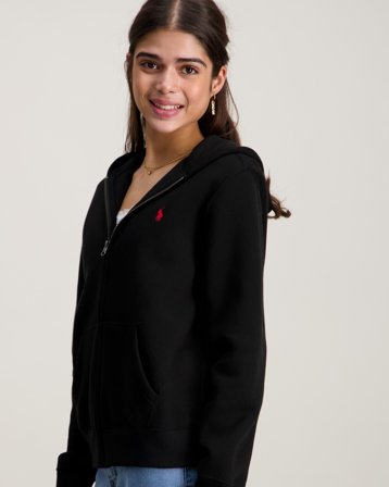 Polo Ralph Lauren Fleece zip hoodie Zwart Hoodies Meisjes - Kids Brand Store