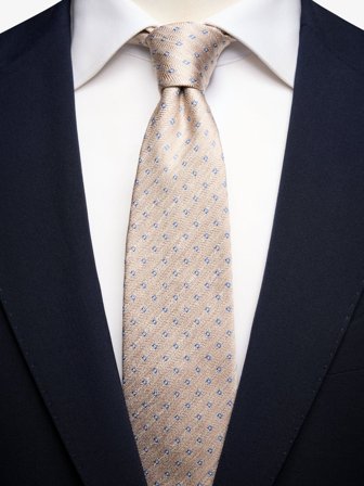 John Henric Men's Beige Krawatte geometrisch Size 7,5