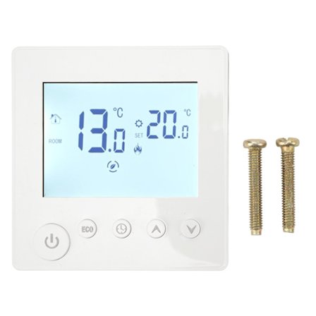 Programmerbar LCD Termostatkontroller for Gulvvarme 90V til 240V Hjemmebruk