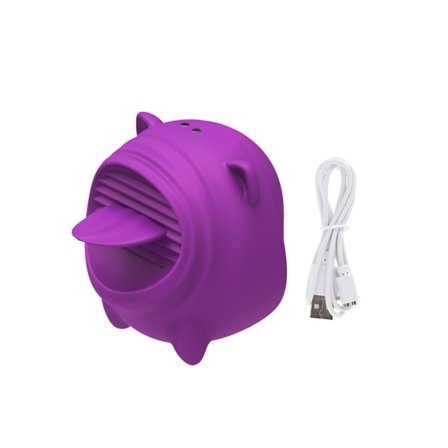 10 Frekvens Tungslickande Massage Vibrator för Kvinnor (Lila)