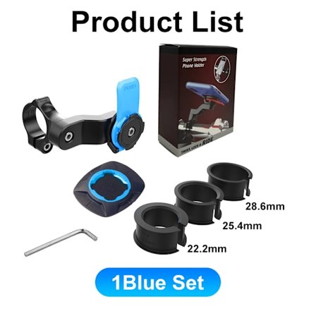 QUAD-LOCK Motorcykel Cykel Telefonhållare Ställ Cykel Telefonhållare Cykelhållare 360° Roterbart Navigationsstöd Säkerhetsfäste