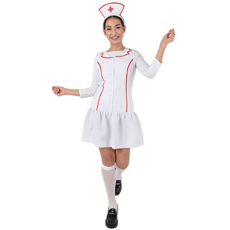 Sykepleier Hvit Kostyme