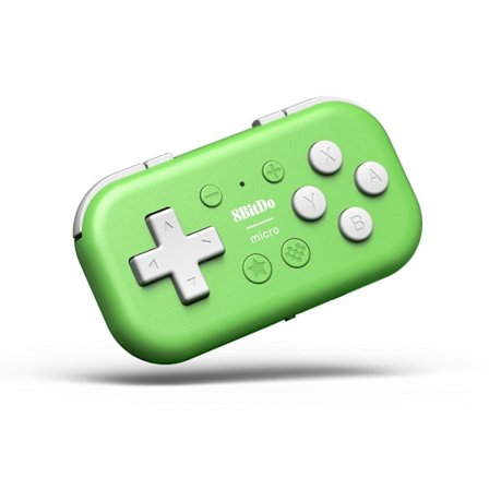 2025 Seneste Model Micro Bluetooth Gamepad Lommeformat Mini Controller til Switch, Android og Raspberry Pi, Understøtter Keyboard Mode (Grøn)