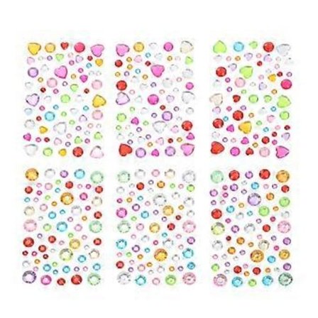 12 Ark Glitter Klistremerker Smykker Sminke Ansikt Rhinestones Kropp Rhinestones Ansikt Smykker Klistremerke