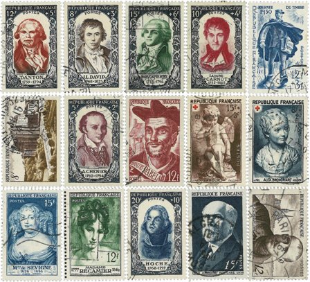 Frankrig - Årgang 1950 - Stemplet