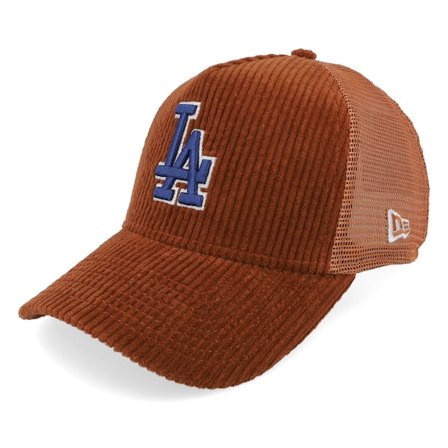 New Era - MLB Braun Trucker Cap - Los Angeles Dodgers MLB Corduroy Brown Trucker @ Hatstore
