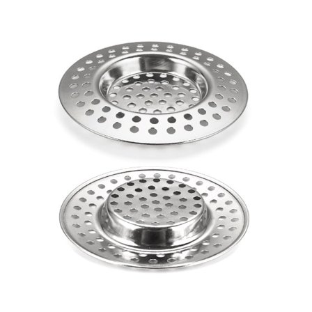 (Sett med 2) Kjøkkenvask Sil Plug i rustfritt stål, Standard
