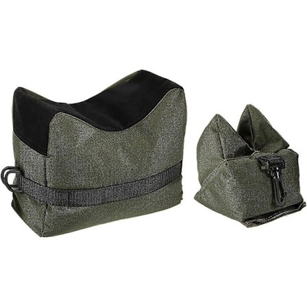 Skytestøtteposer for rifler for pistolstøtte jakt utendørs, fremre og bakre støtte stativ poseholdere for pistol rifleskyting ufylt (grønn)